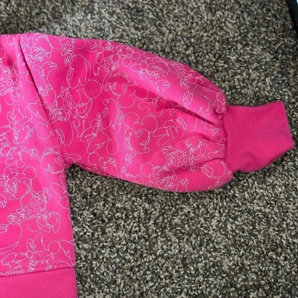 Disney Mickey and Minnie Mouse Cropped Pullover Sweatshirt - Picture 4 of 6